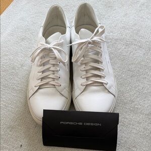 Porsche Design Classic White Leather Lace-Up Sneakers